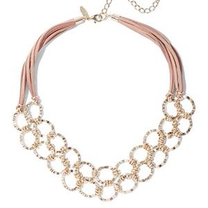 New York & Company 2-Row Gold Open-Link Necklace